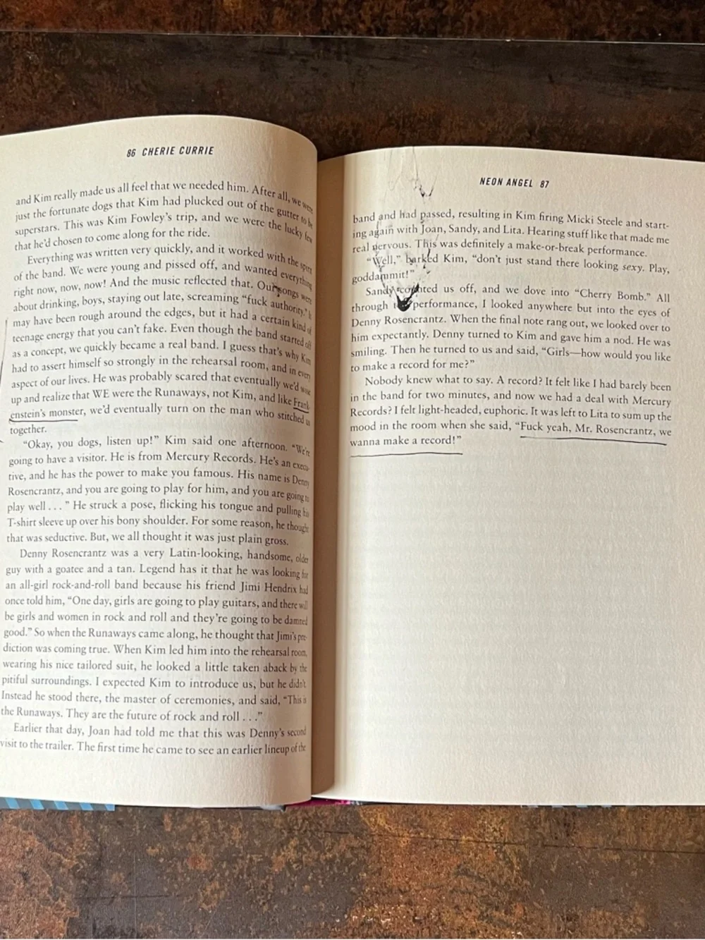 Neon Angel, A Memoir of a Runaway by Cherie Currie with Tony O'Neill